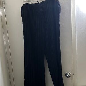 H&M Women's Black Pinstripe Flare Pants